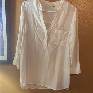 Joie Cream V-Neck Blouse